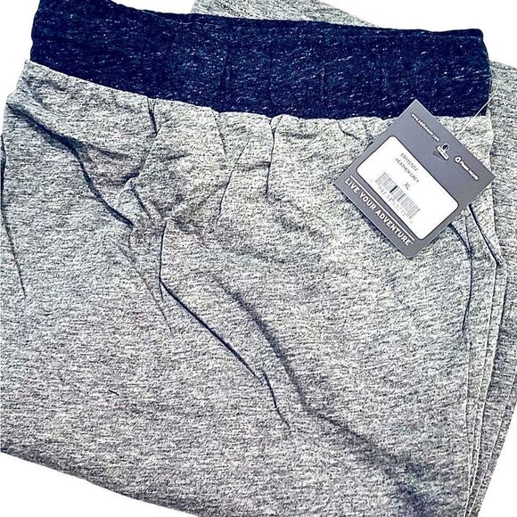 EDDIE BAUER Long Lounge Sleep Shorts Set Mens Size XL Plaid & Gray Comfy NEW - Picture 6 of 9